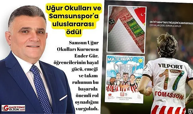 Uğur Okulları ve Samsunspor'a uluslararası ödül