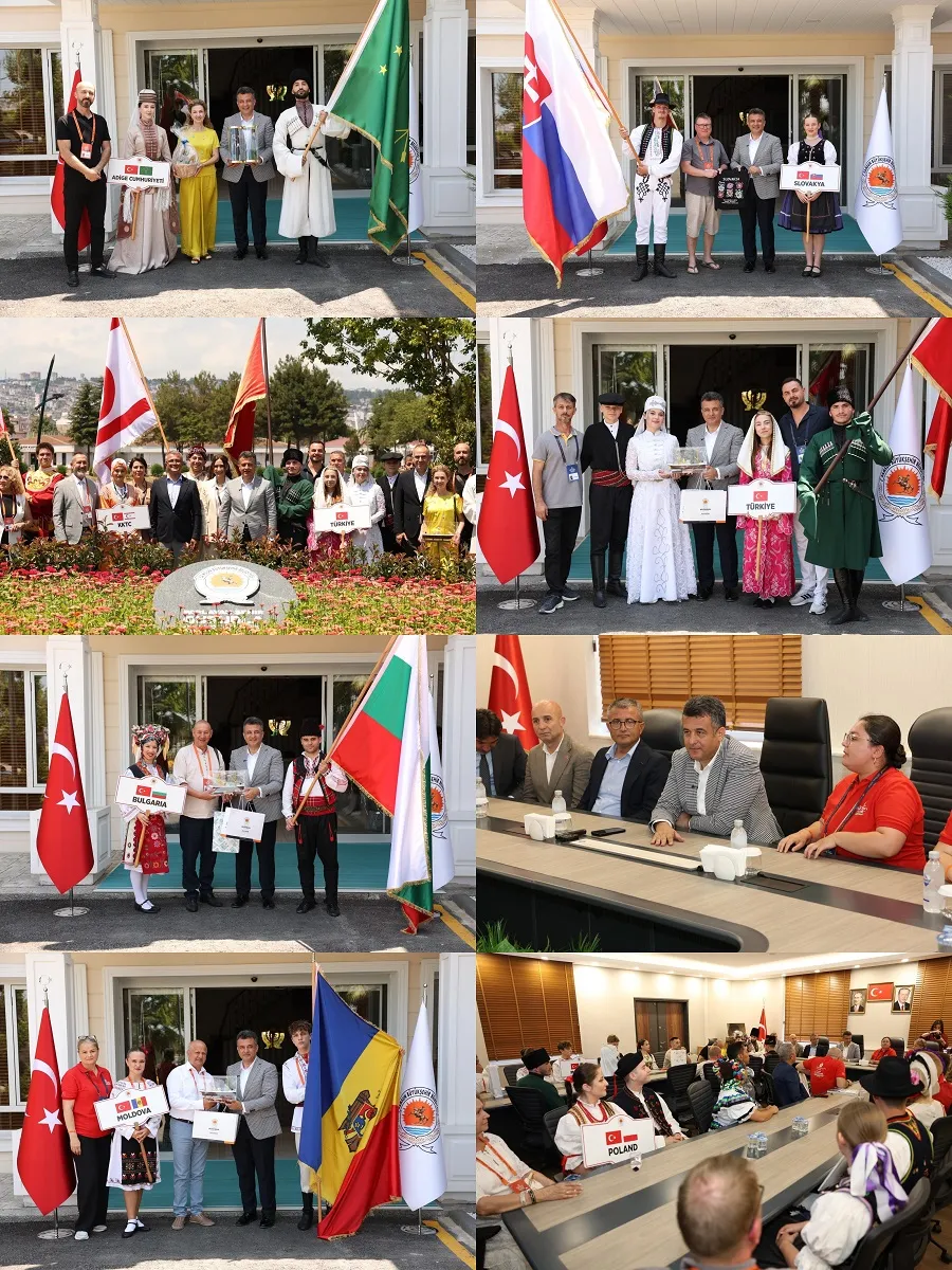 Samsun Halk Oyunları Festivali Başlıyor 12 Ülkeden Dansçılar Başkan Doğan'ı ziyaret etti