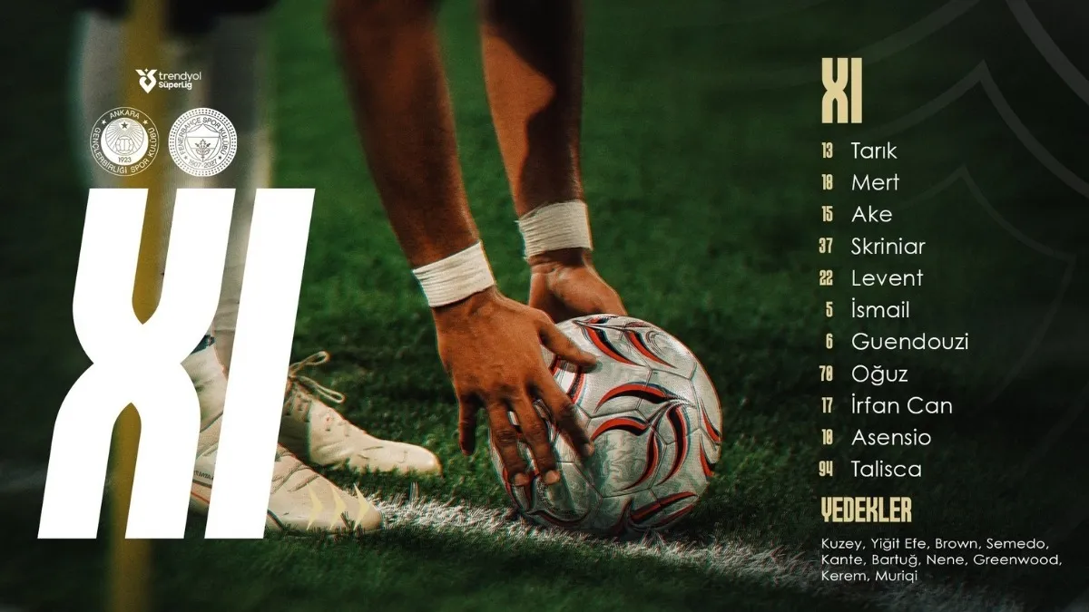 Fenerbahçe'nin Gençlerbirliği maçı ilk 11'i belli oldu! İşte İsmail Kartal'ın tercihi
