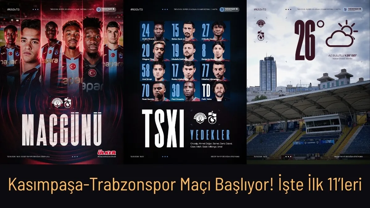 Kasımpaşa Trabzonspor Maçı Canlı Yayın İşte İlk 11’ler Muhammed Salah Yedek Kulübesinde