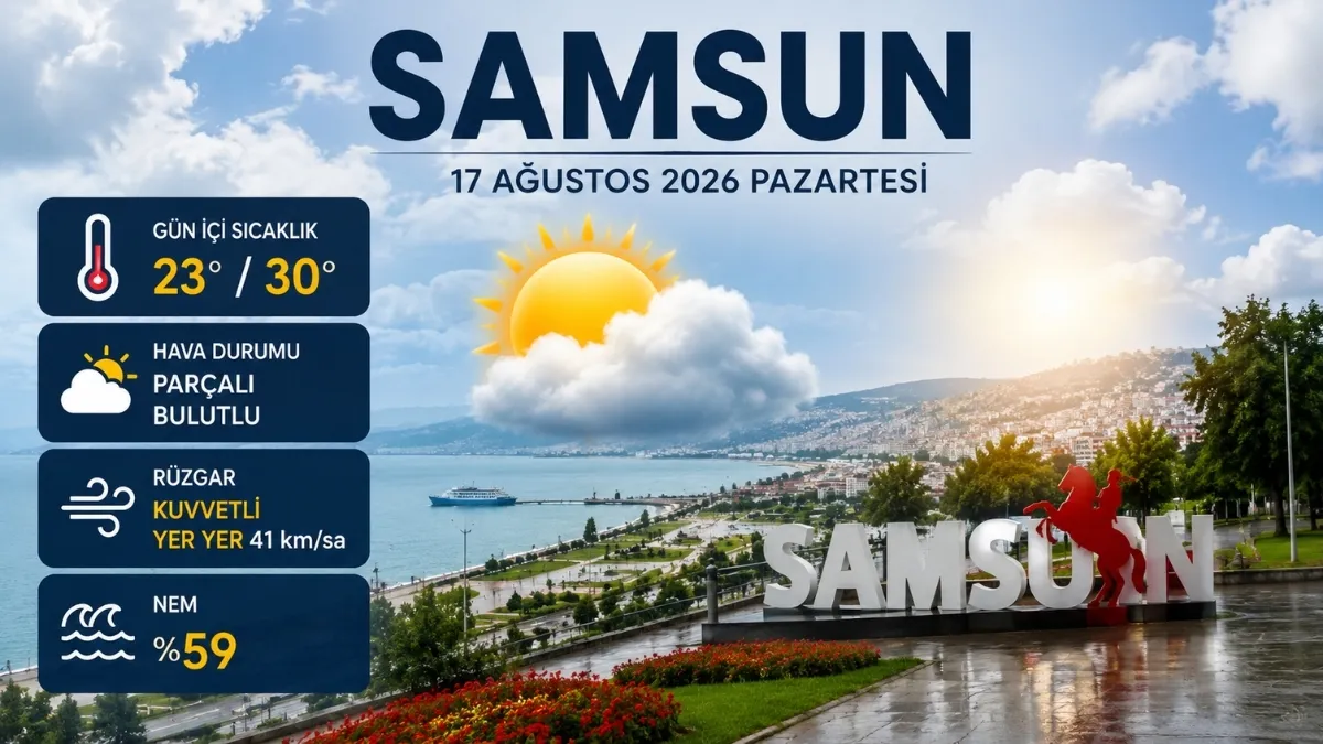 17 Ağustos Pazartesi Samsun hava durumu: Kuvvetli yağış ve rüzgar uyarısı!
