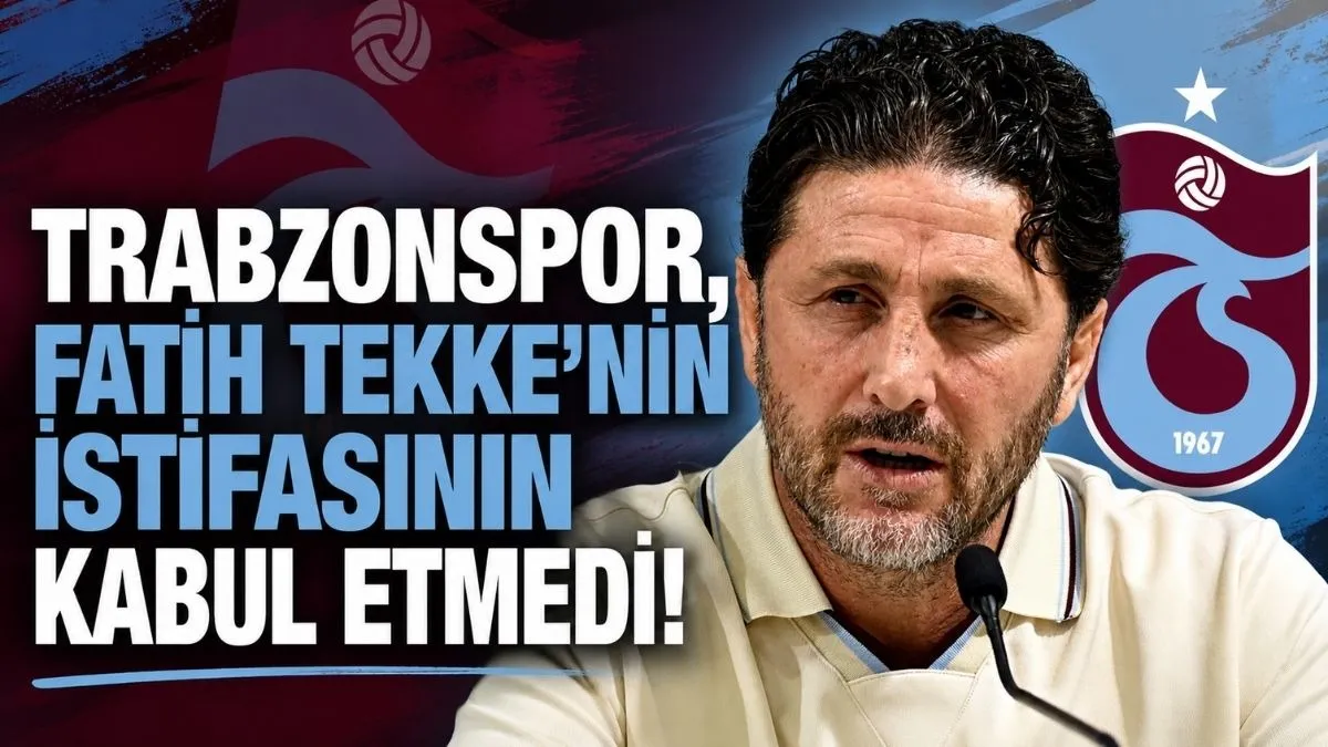 Trabzonspor Fatih Tekke'nin istifasını kabul etmedi!