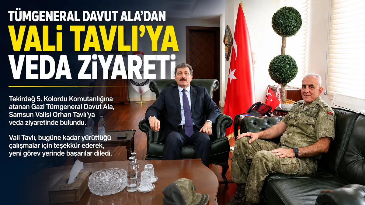Samsun’da Komuta Değişimi Gazi Tümgeneral Davut Ala Tekirdağ’a Atandı
