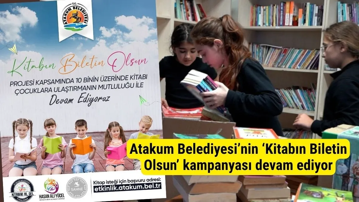 Atakum Belediyesi’nin ‘Kitabın Biletin Olsun’ kampanyası devam ediyor