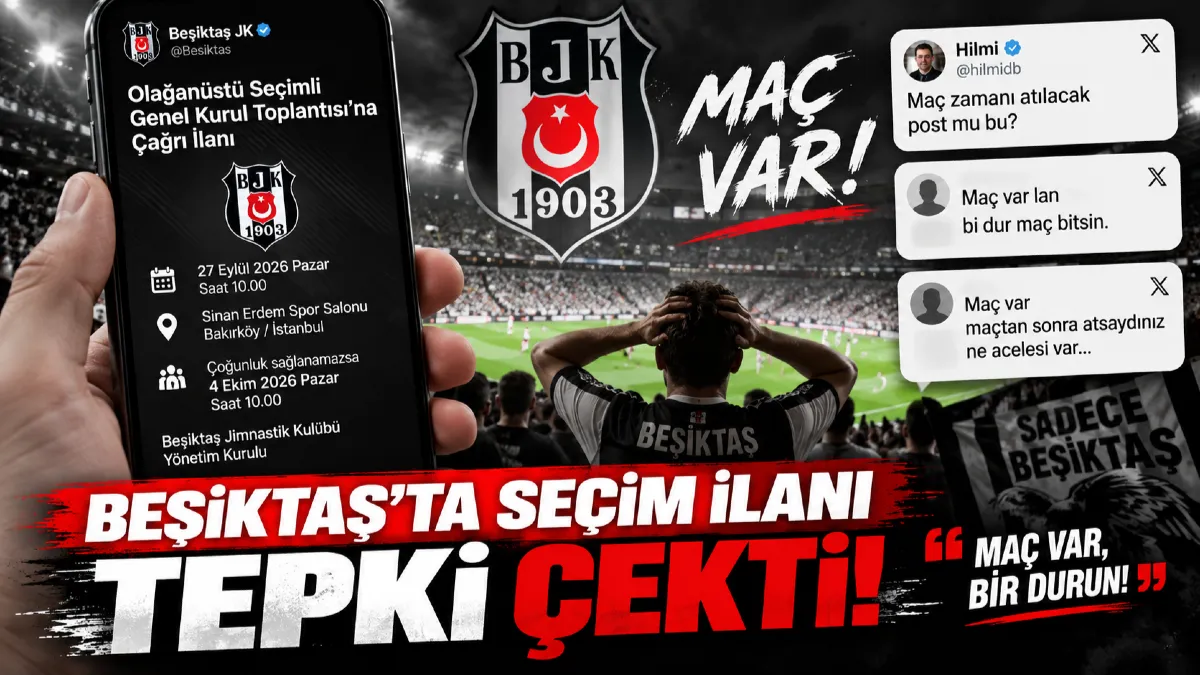 Beşiktaş’ta Maç Sırasında Seçim Duyurusu Krizi: “Bir Durun, Maç Bitsin!”