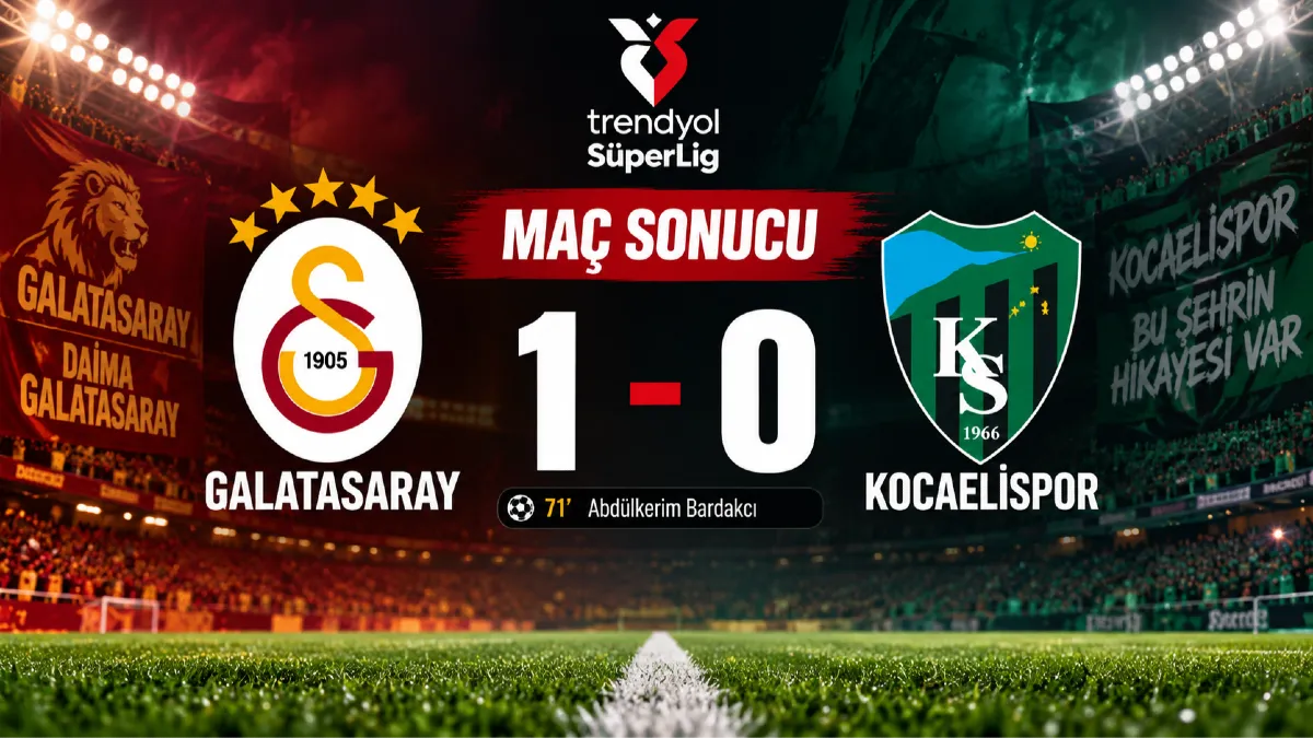Galatasaray Kocaelispor’u Tek Golle Geçti