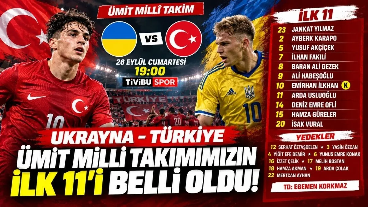 Ukrayna Türkiye Maçı Saat Kaçta, Hangi Kanalda? Ümit Milliler Ukrayna Karşısında! İşte Türkiye’nin İlk 11’i