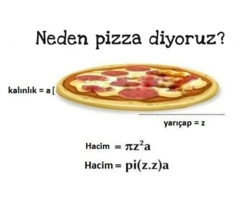 Neden pizza diyoruz? Pizzanın Matematik Formülü Şaşırtıyor - İlginç bilgiler sayfası