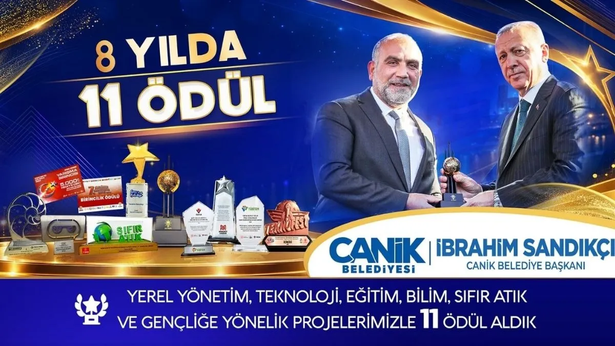 Canik Belediyesi'nin projeleri ve çalışmaları ödülleri topluyor