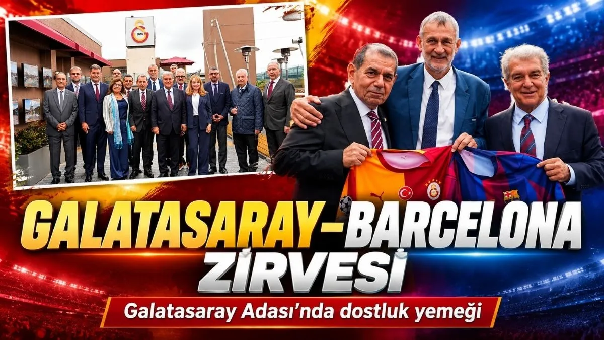 Galatasaray Barcelona maçı öncesi Galatasaray Adası'nda dostluk yemeği