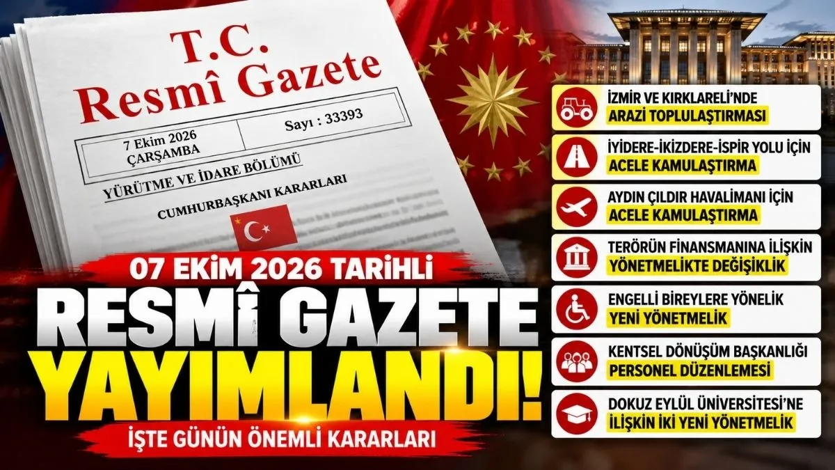 Resmî Gazete'de bugün, Arazi toplulaştırması ve acele kamulaştırma dikkat çekti!