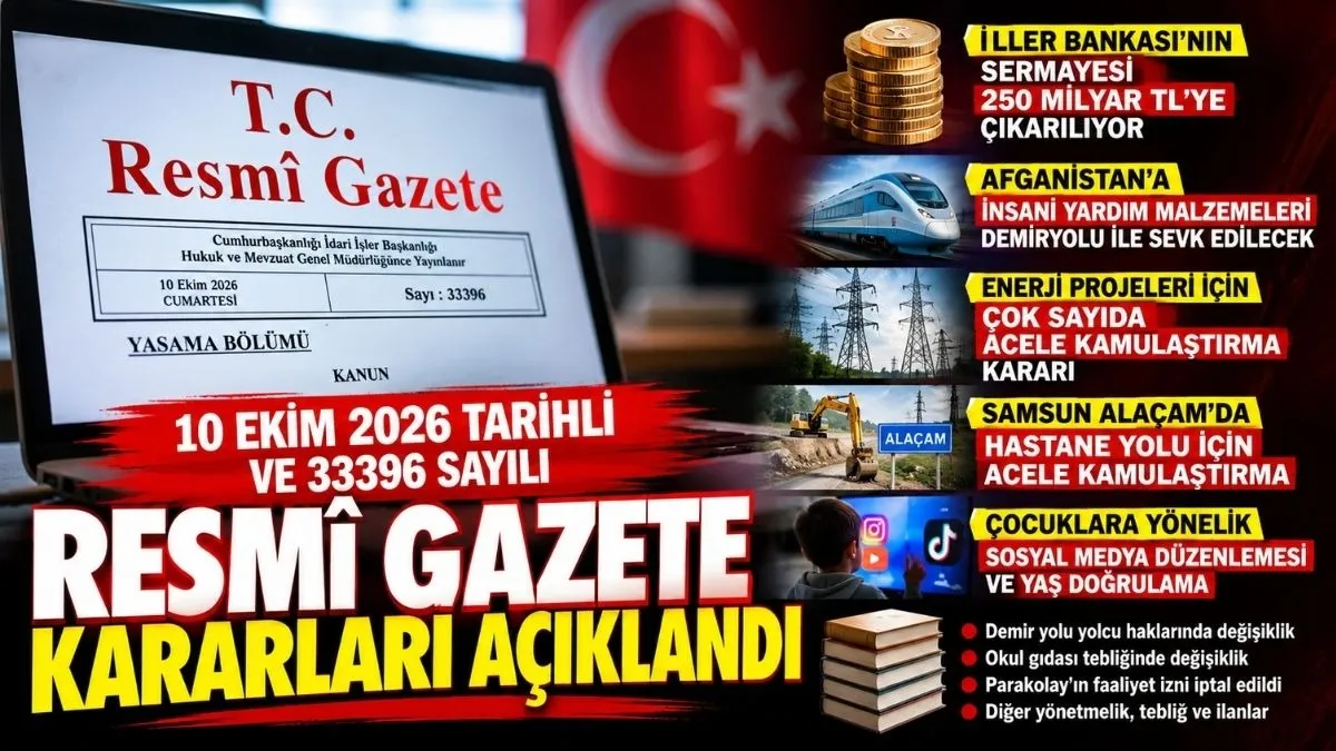 Resmî Gazete’de bugün Cumhurbaşkanlığı kararları, Sosyal Medya ve Kamulaştırma Düzenlemeleri