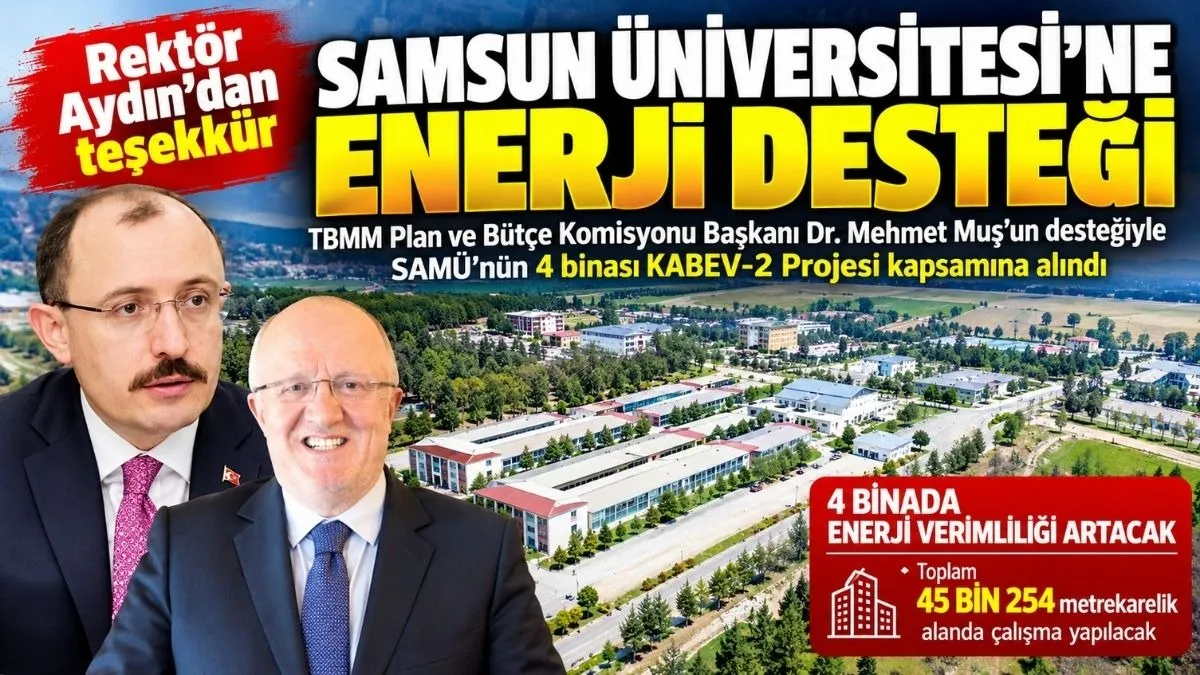 Samsun Üniversitesi Rektörü Mahmut Aydın'dan Milletvekili Mehmet Muş'a teşekkür!