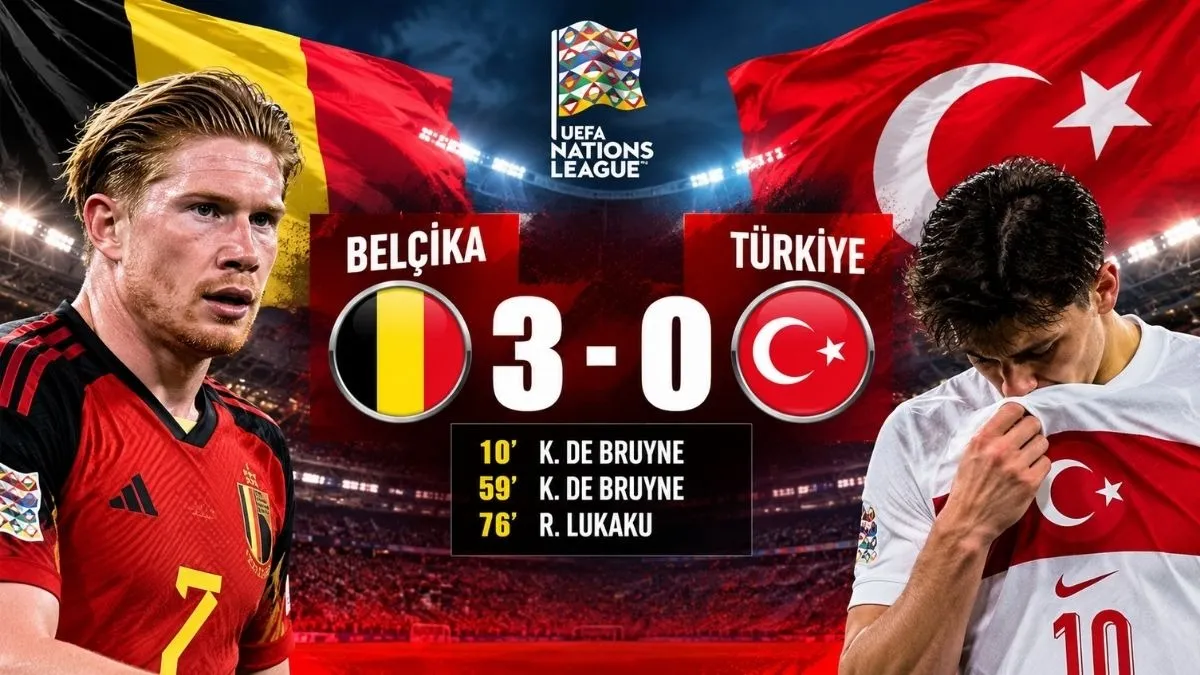 Türkiye Belçika maçı sonucu, Türkiye Belçika maçı kaç kaç bitti? Türkiye Belçika maçının golleri