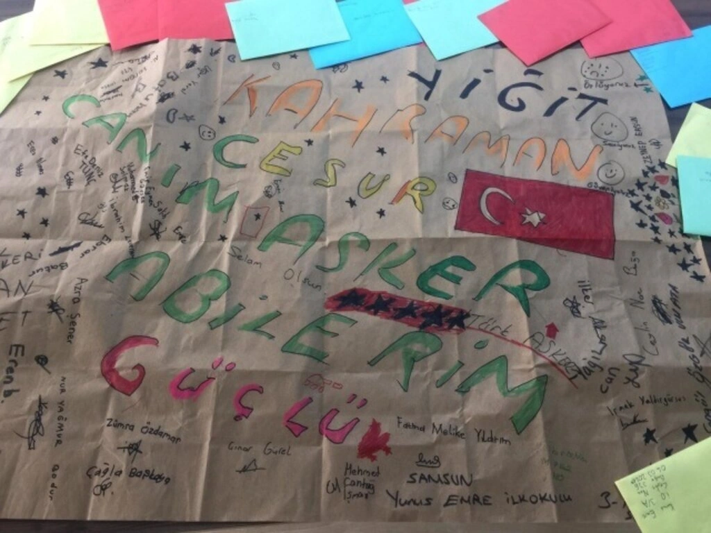 Atakum'dan İdlib'deki Mehmetçiğimize destek mektupları