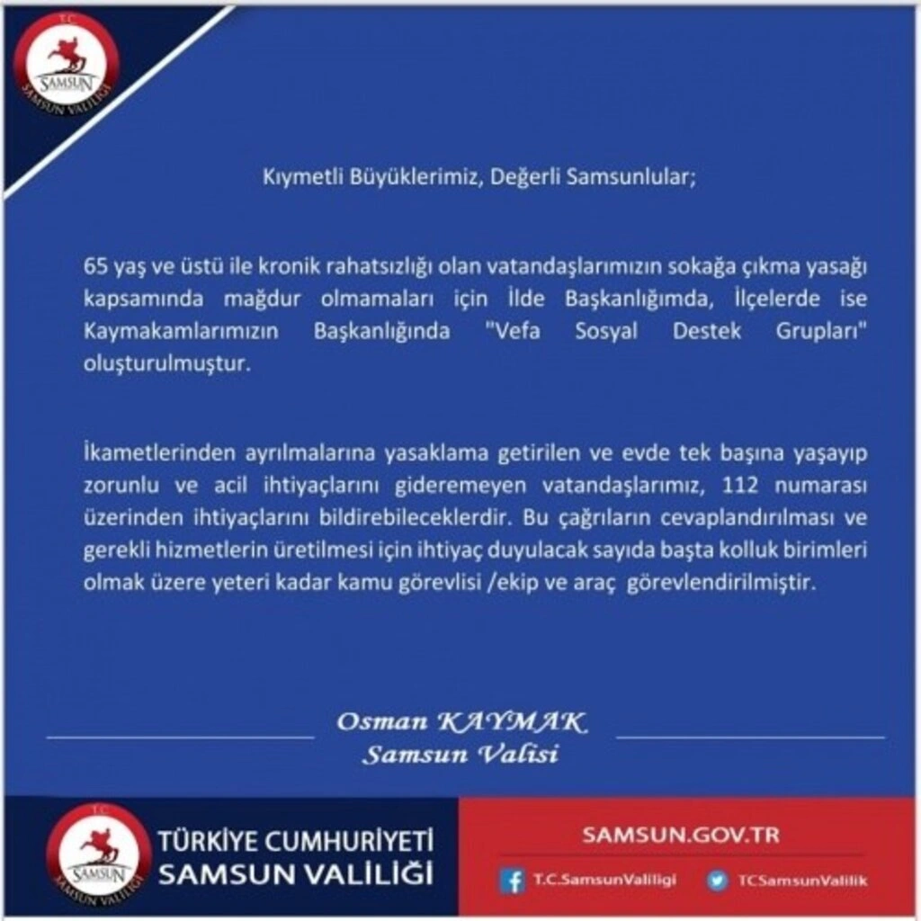 Samsun'da Vefa Sosyal Destek Grubu Toplantısı