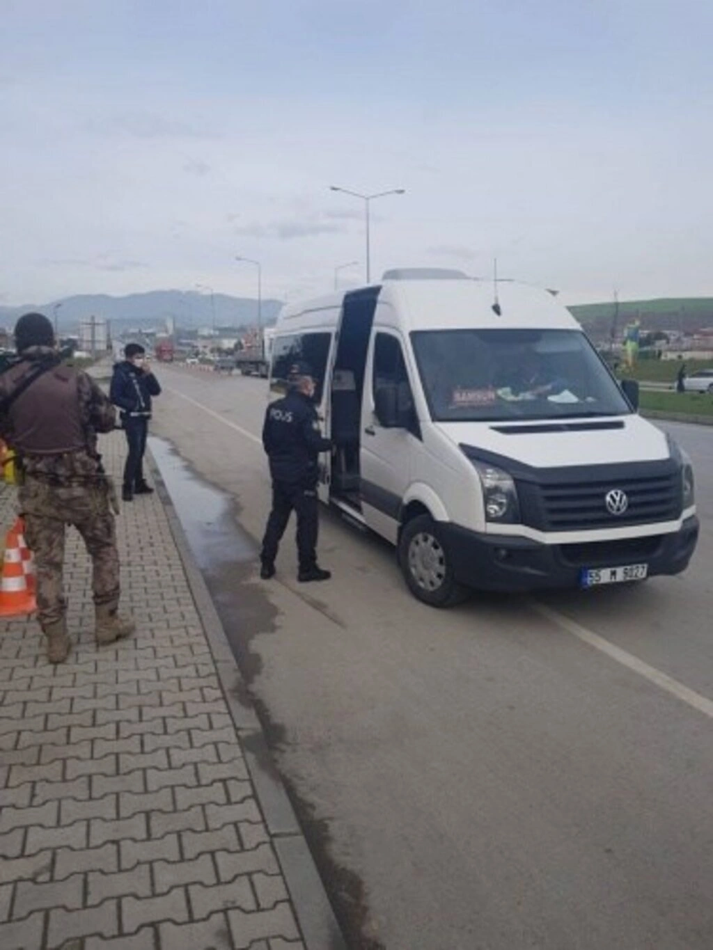 Samsun giriş ve çıkışlarında koronavirüs önlemleri