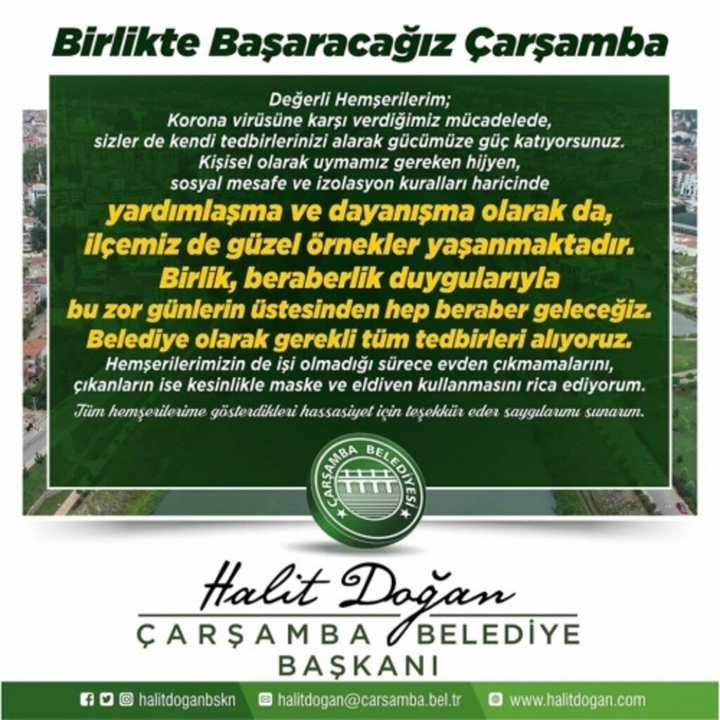 Çarşamba ilçesinde bazı pazar yerleri kapatıldı