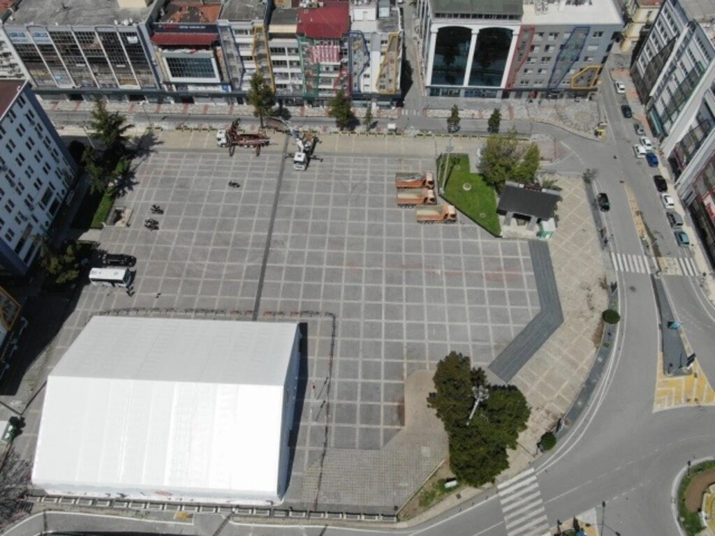 Sokağa çıkma yasağında Samsun sokakları havadan görüntülendi
