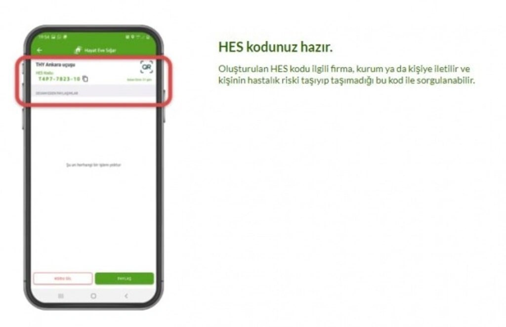 HES Kodu Mobil Uygulama ile nasıl alınır?