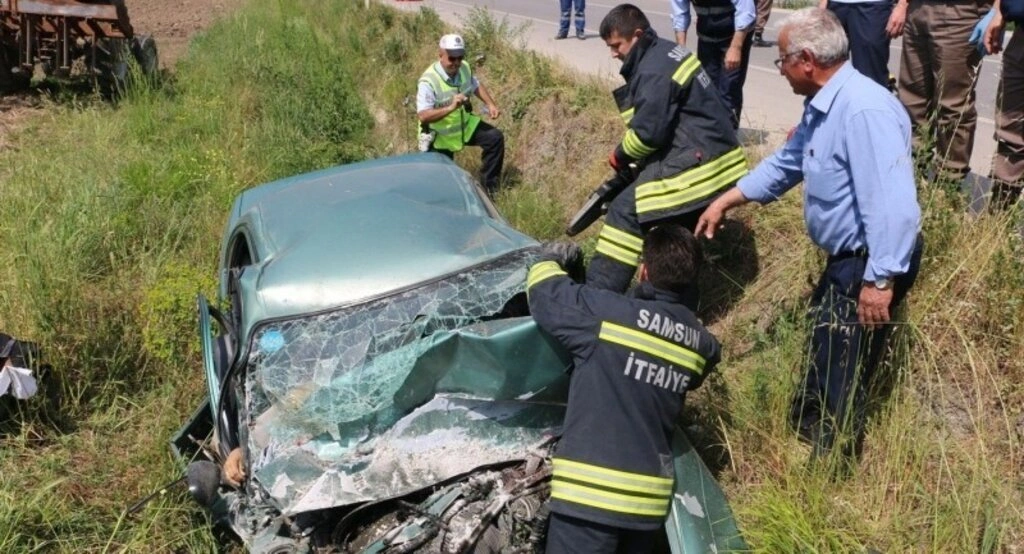 Samsun'da trafik kazası: 3 ölü, 1 yaralı