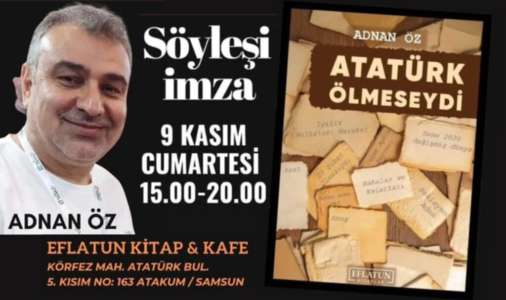 Adnan Öz yeni kitabı için söyleşi ve imza günü yapıyor