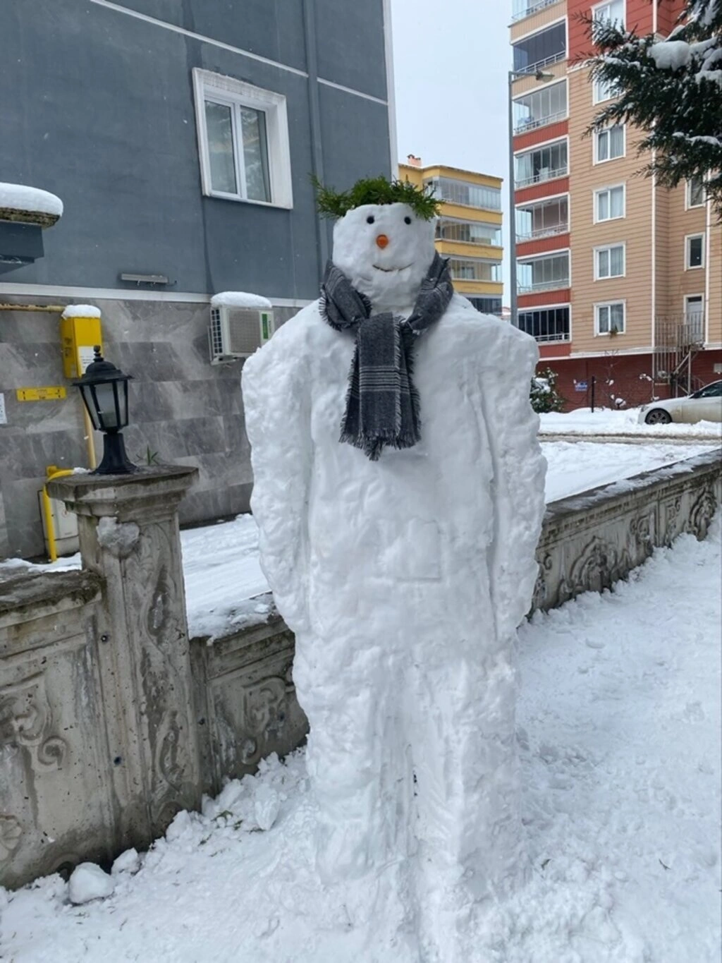 Samsun'da Kar Sanata Dönüştü: Birbirinden İlginç Kardan Adamlar