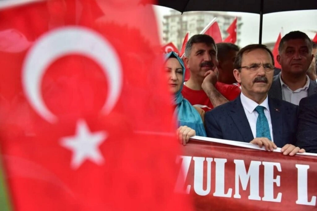 Samsun'da Zulme Lanet, Kudüs'e Destek yürüyüşü