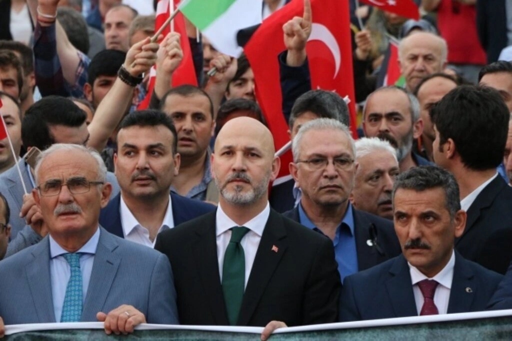 Samsun'da Zulme Lanet, Kudüs'e Destek yürüyüşü