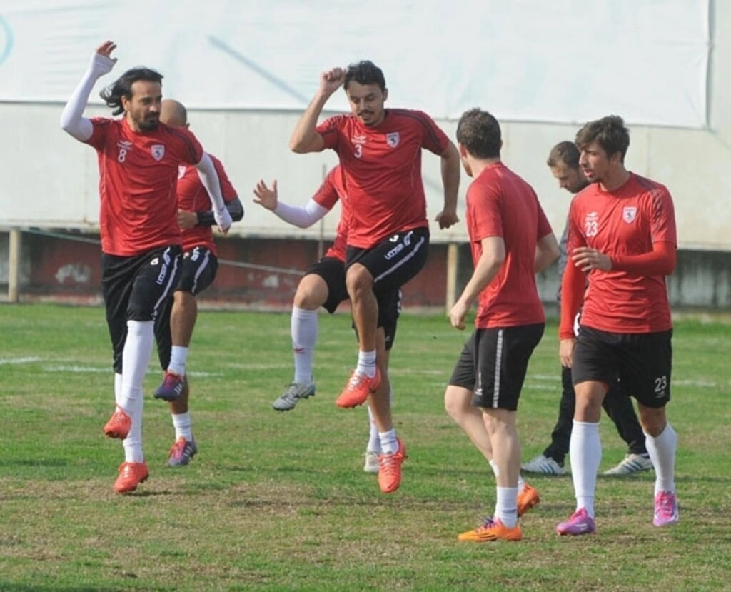 Samsunspor'da neşeli idman
