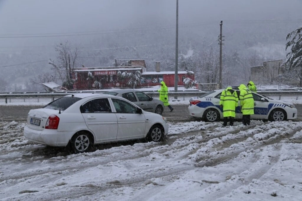 Samsun'dan kar manzaraları