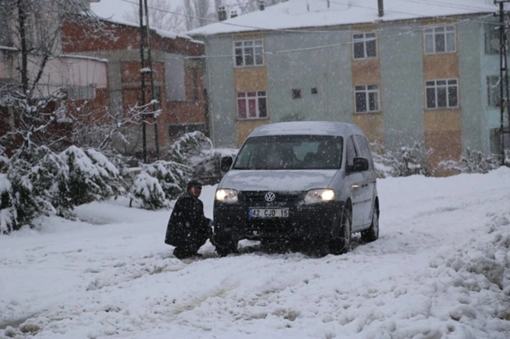 Samsun'dan kar manzaraları