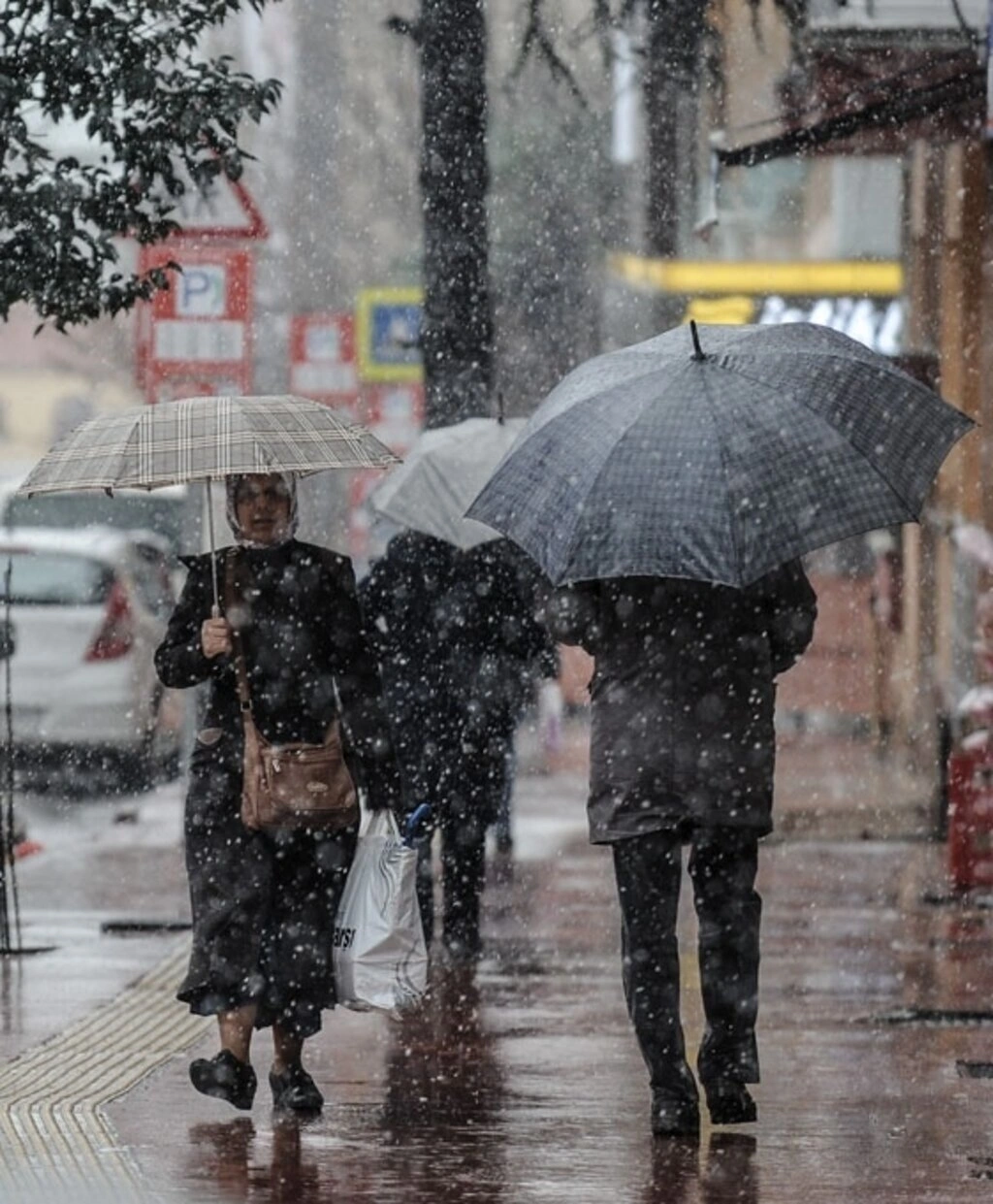 Samsun'dan kar manzaraları