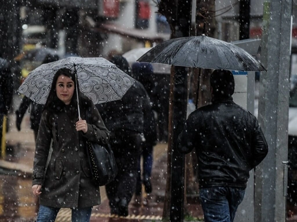 Samsun'dan kar manzaraları