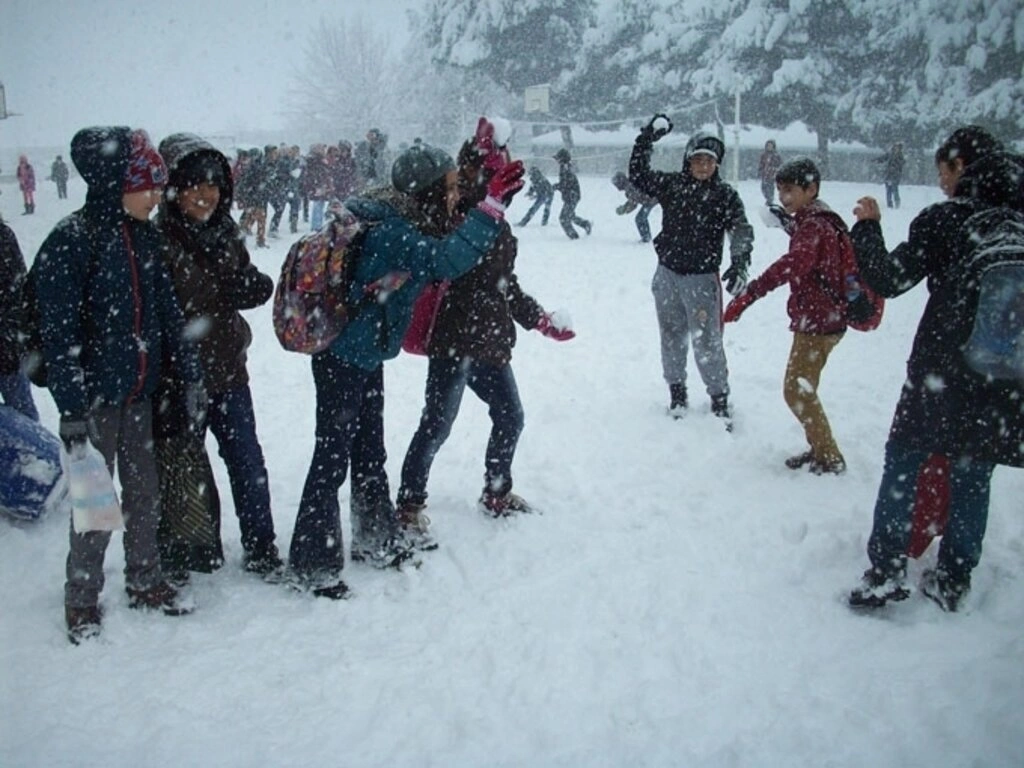 Samsun'dan kar manzaraları