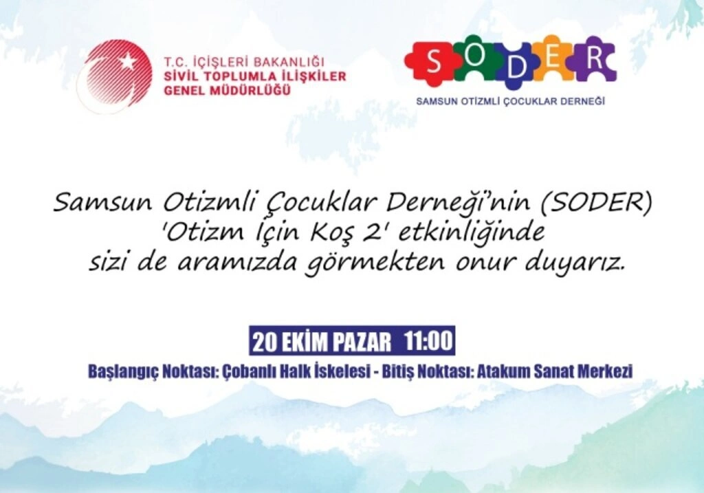 Otizm için koş etkinliği Samsun'da yapılacak!