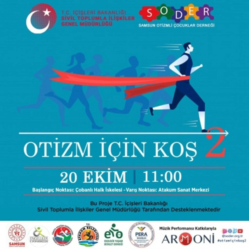 Otizm için koş etkinliği Samsun'da yapılacak!