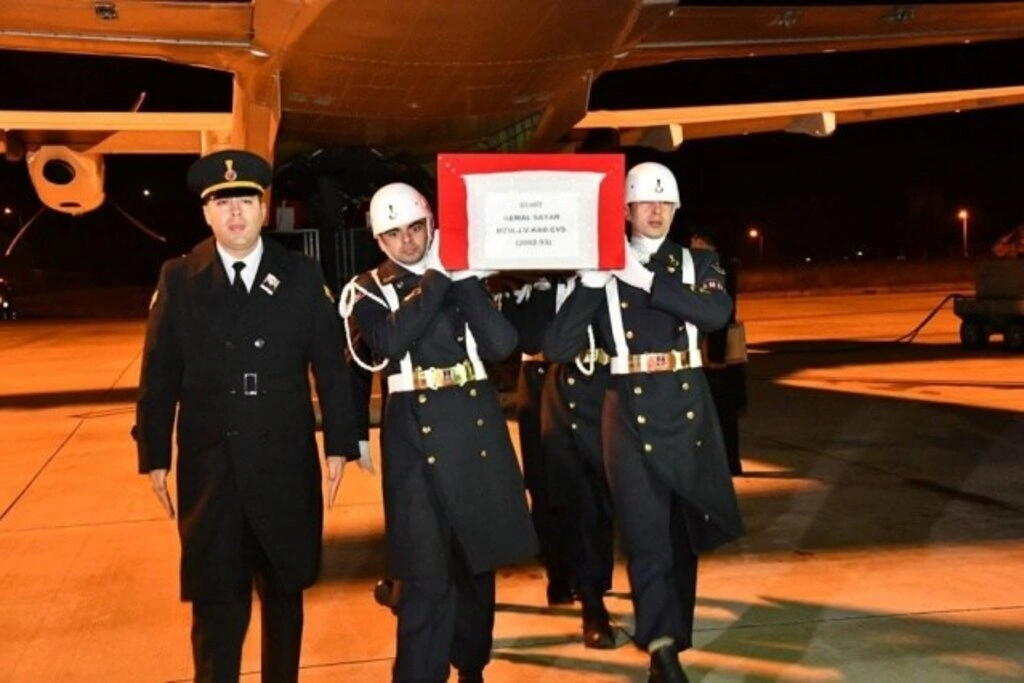 Şehit Kemal Sayar'ın naaşı Samsun'da