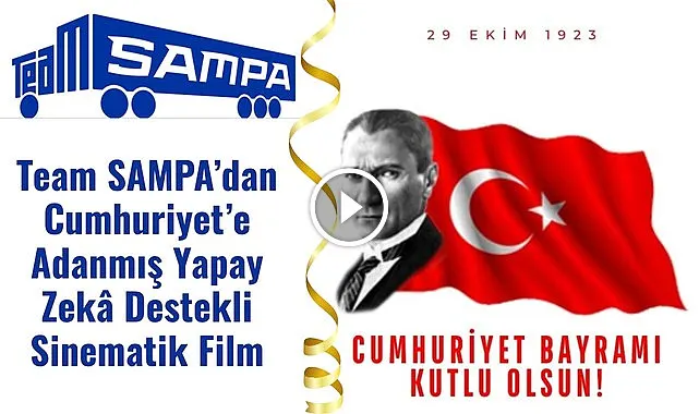 Team SAMPA'dan Cumhuriyet'e Adanmış Yapay Zekâ Destekli Sinematik Film